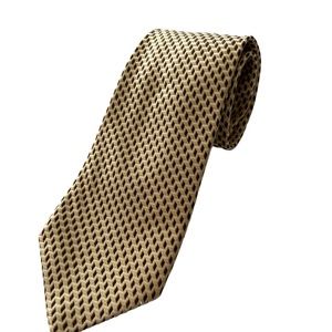 Ermengildo Zegna silk tie Gold and Brown